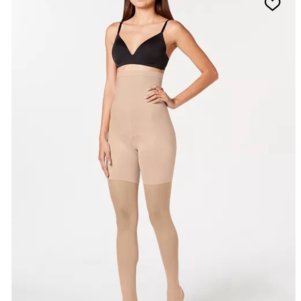 SPANX High-Waisted Shaping Tights - Black and Tan